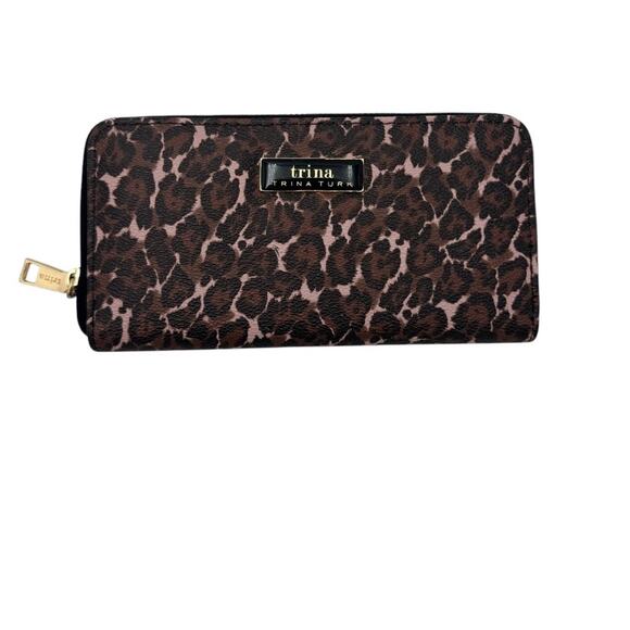 Trina Turk Leopard Print Wallet - Brown and Black - Picture 3 of 5